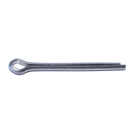 Midwest Fastener Extended Prong Cotter Pin, 3/16 in Dia, 2-1/4 in L, Steel, 100 PK 04041